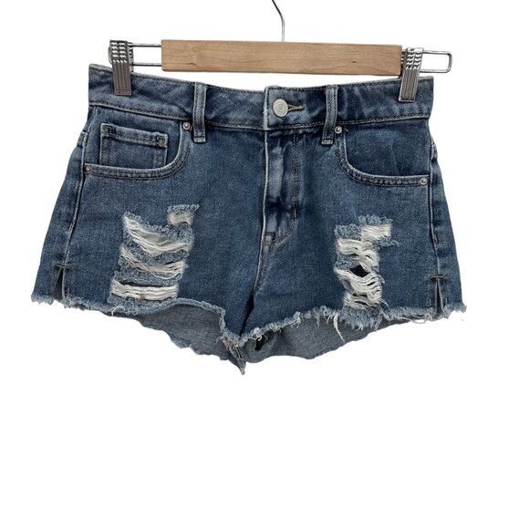 Pacsun Womens High Rise Festival Denim Shorts Size 24 Bootie Concert Western - Picture 1 of 10